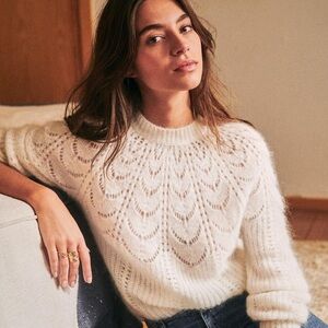 Sezane Paulin Jumper, NWOT Size M in Ecru 🤍